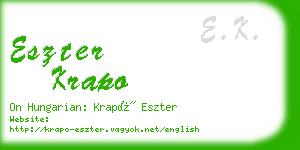 eszter krapo business card